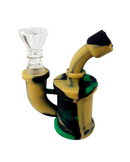 Mini Bong de Silicone C/ Bowl de Vidro Camuflado