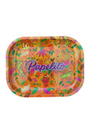 Bandeja Metal Papelito Pequena Fauna e Flora Laranja 18x14cm